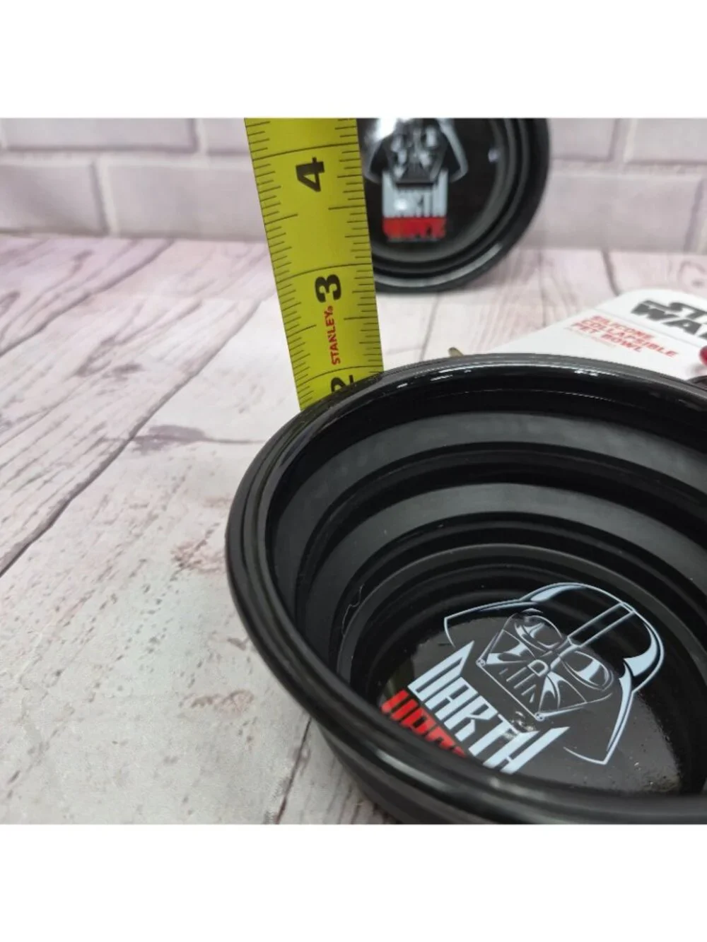(2pc) Star Wars Darth Vader Collapsible Silicone Dog Bowl Portable Quick Release